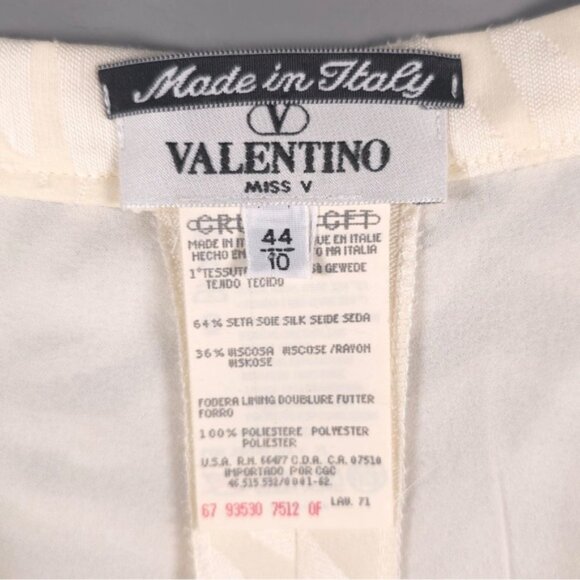 VALENTINO MISS V SILK Blend ITALY🇮🇹MADE Straight Pants Floral CRUPPO CFT 44/10 - Picture 4 of 11